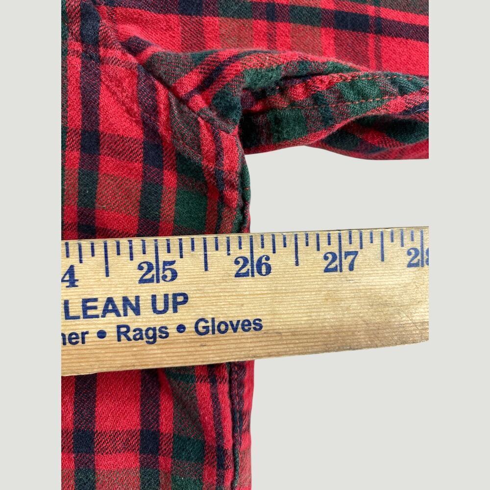 Vintage Woolrich Plaid Flannel Shirt XL Red Green Heavyweight Workwear Button Up - Picture 7 of 7